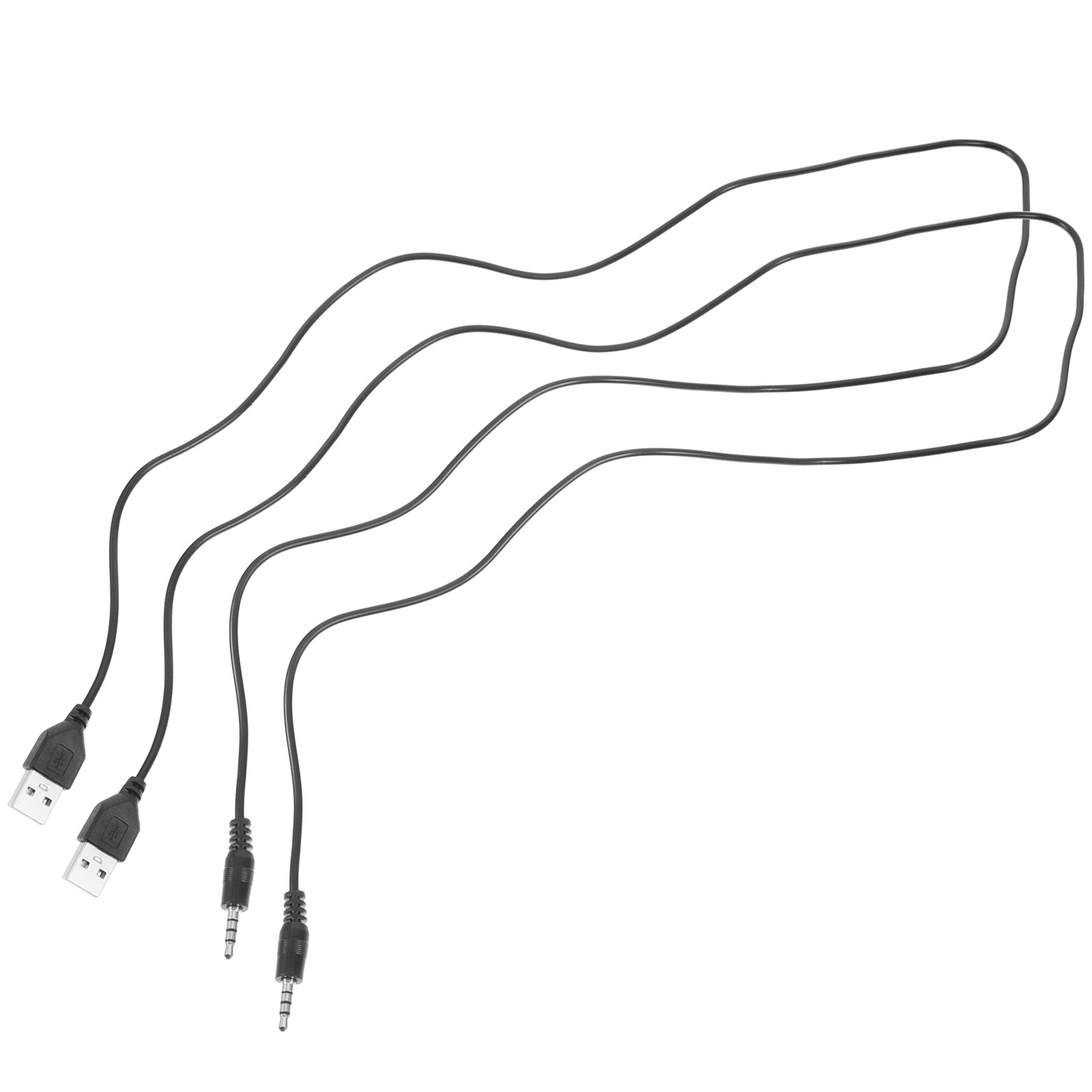 Transmission Jack Adapter - 2Pcs USB to 3.5mm Headphone Jack